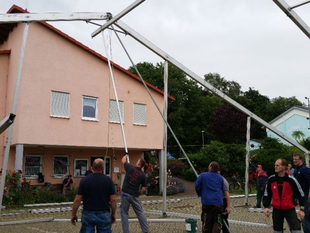 Zeltaufbau